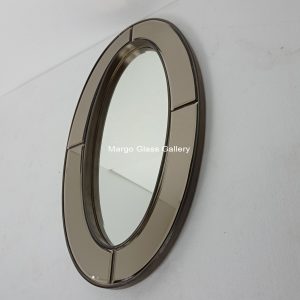 MG 004699 oval brown BRASS ANTIQUE uk 81 x 47 cm – Handcrafted antique mirror antique glass with gold frame handcrafted in Indonesia