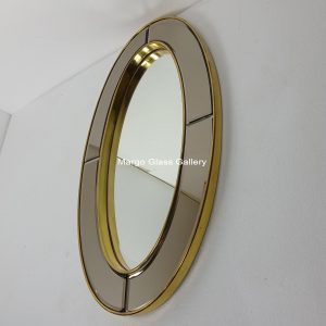 MG 004699 oval brown BRASS SHOLID uk 81 x 47 cm – Elegant handcrafted mirror premium quality glass with ornate frame handcrafted in Indonesia