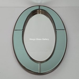 MG 004700 oval green BRASS ANTIQUE uk 81 x 47 cm – Premium antique mirror antique glass with gold frame handcrafted in Indonesia