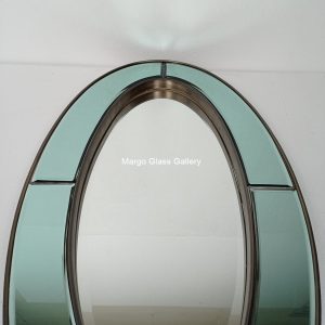 MG 004700 oval green BRASS ANTIQUE uk 81 x 47 cm – Classic antique mirror antique glass with gold frame handcrafted in Indonesia