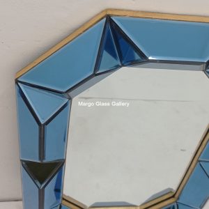 MG 004707 Modern Mirror Frame gold Cermin Biru uk 100 x 70 cm – Elegant decorative mirror mirror premium quality glass with ornate frame handcrafted in Indonesia