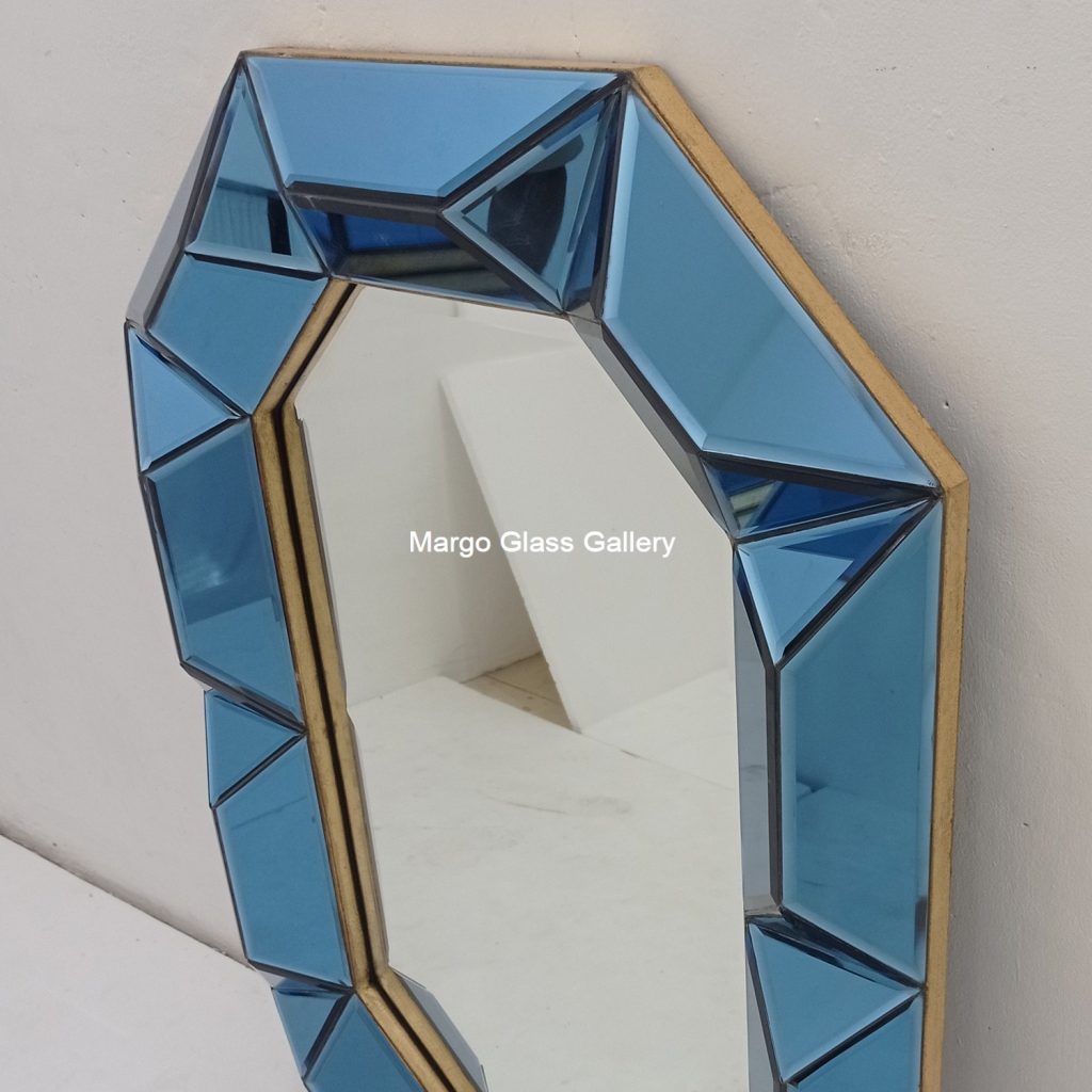 MG 004707 Modern Mirror Frame gold Cermin Biru uk 100 x 70 cm – Classic decorative mirror mirror premium quality glass with ornate frame handcrafted in Indonesia