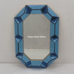 Octagonal 3D Wall Mirror Blue MG 004707