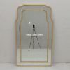Wooden Wall Mirror List Frame Gold MG 004711