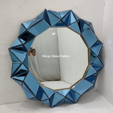 Blue 3D Wall Mirror MG 004714
