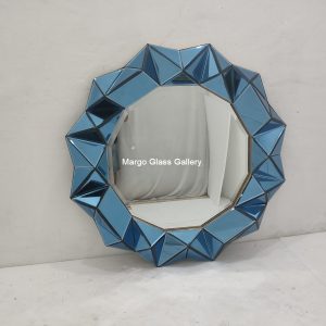 Blue 3D Wall Mirror MG 004714 – Premium decorative mirror mirror premium quality glass with ornate frame handcrafted in Indonesia