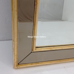 Wooden Wall Mirror List Brown MG 004718