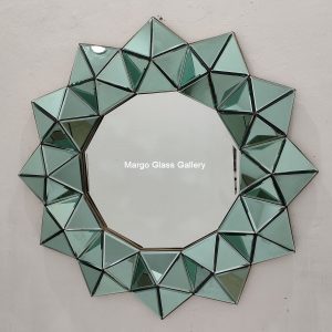 Wall Mirror 3D Green MG 004720 = 1 Pcs