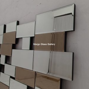MG 004743 Modern Mirror Brown+Silver Uk 150 cm x 100 cm – Handcrafted decorative mirror mirror premium quality glass with ornate frame handcrafted in Indonesia