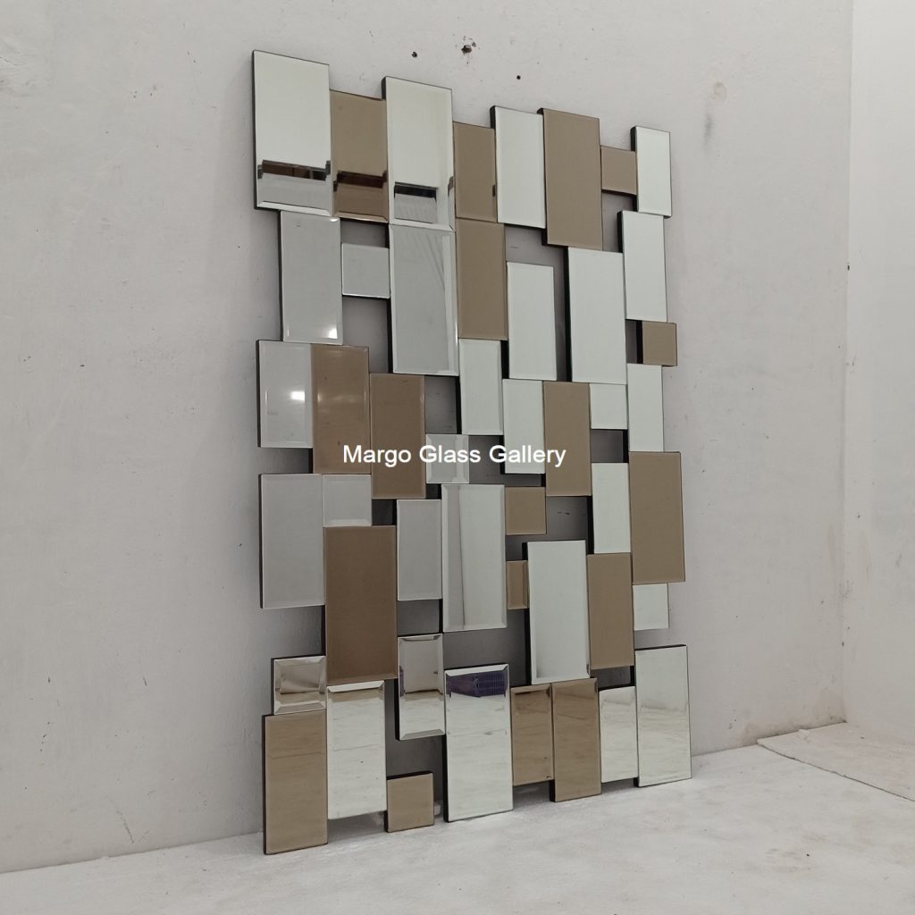 MG 004743 Modern Mirror Brown+Silver Uk 150 cm x 100 cm – Premium decorative mirror mirror premium quality glass with ornate frame handcrafted in Indonesia