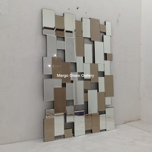 MG 004743 Modern Mirror Brown+Silver Uk 150 cm x 100 cm – Premium decorative mirror mirror premium quality glass with ornate frame handcrafted in Indonesia