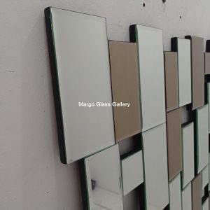 MG 004743 Modern Mirror Brown+Silver Uk 150 cm x 100 cm – Elegant decorative mirror mirror premium quality glass with ornate frame handcrafted in Indonesia