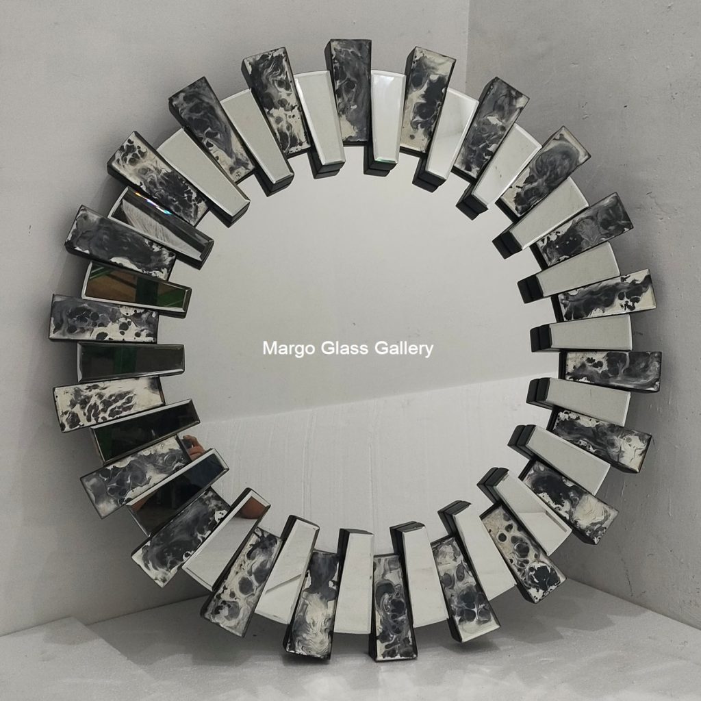 MG 004749 Sun Burn Mirror 100cm 3D – Artisan decorative mirror mirror premium quality glass with ornate frame handcrafted in Indonesia