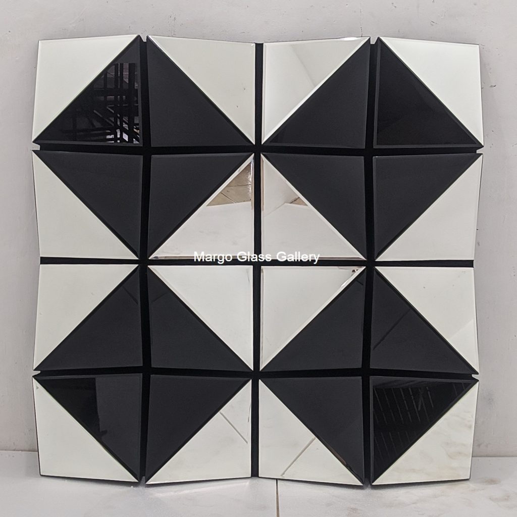 MG 004750 Modern Mirror Black Overall 120 cm x 120 cm – Elegant decorative mirror mirror premium quality glass with ornate frame handcrafted in Indonesia