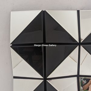 MG 004750 Modern Mirror Black Overall 120 cm x 120 cm – Artisan decorative mirror mirror premium quality glass with ornate frame handcrafted in Indonesia