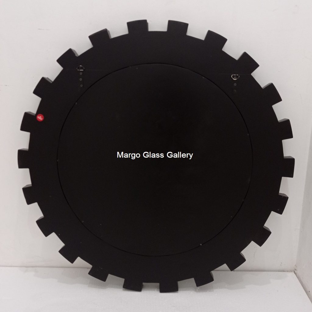 MG 004751 Modern Mirror Black Sun Overall 100 cm x 100 cm – Classic decorative mirror mirror premium quality glass with ornate frame handcrafted in Indonesia