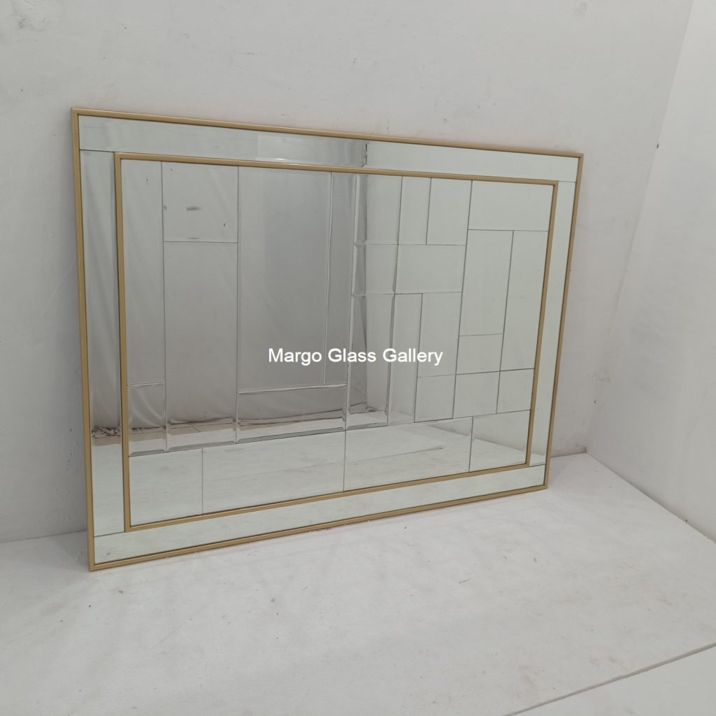 Modern Mirror Bevel uk 120 cm x 160 cm – Premium decorative mirror mirror premium quality glass with ornate frame handcrafted in Indonesia