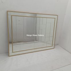 Beveled Wall Mirror List Gold MG 004731