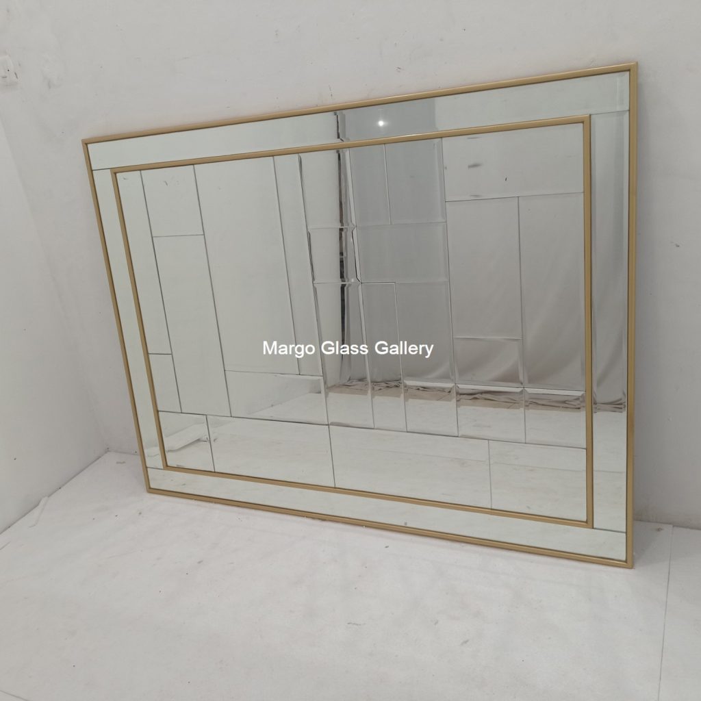 Modern Mirror Bevel uk 120 cm x 160 cm – Elegant decorative mirror mirror premium quality glass with ornate frame handcrafted in Indonesia