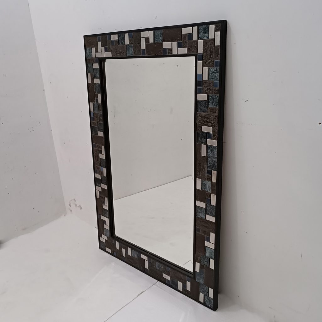 Ceramic Wall Decor Uk 122 cm x 82 cm – Elegant handcrafted mirror premium quality glass with ornate frame handcrafted in Indonesia