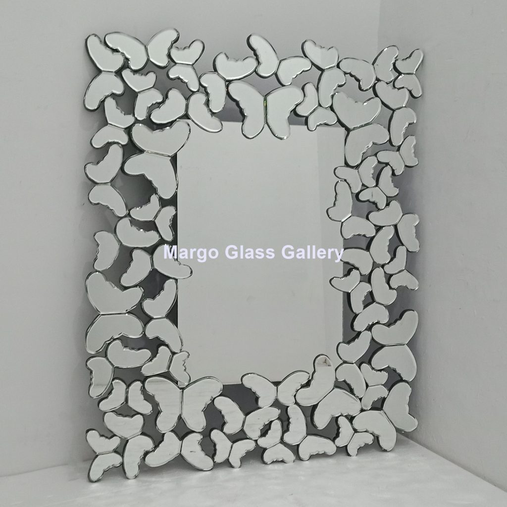 MG 004783 Modern mirror butterfly 100×80 cm – Premium decorative mirror mirror premium quality glass with ornate frame handcrafted in Indonesia