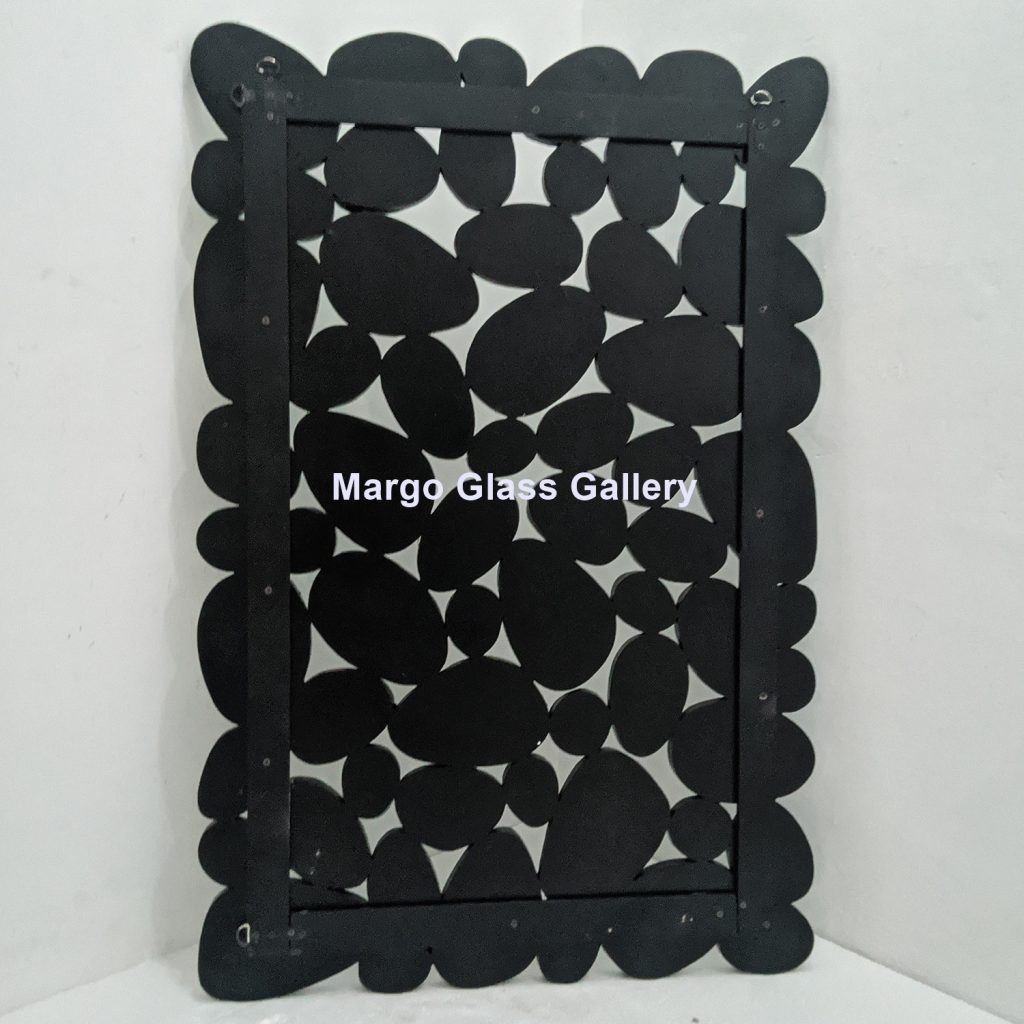 MG 004784 Modern Mirror Wall Stone Uk 120 cm x 80 cm – Elegant decorative mirror mirror premium quality glass with ornate frame handcrafted in Indonesia
