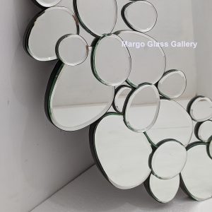 MG 004788 Round Modern Mirror Stone 80 x 80 cm – Handcrafted decorative mirror mirror premium quality glass with ornate frame handcrafted in Indonesia