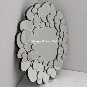 MG 004788 Round Modern Mirror Stone 80 x 80 cm – Luxury decorative mirror mirror premium quality glass with ornate frame handcrafted in Indonesia