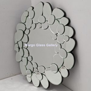 MG 004788 Round Modern Mirror Stone 80 x 80 cm – Premium decorative mirror mirror premium quality glass with ornate frame handcrafted in Indonesia
