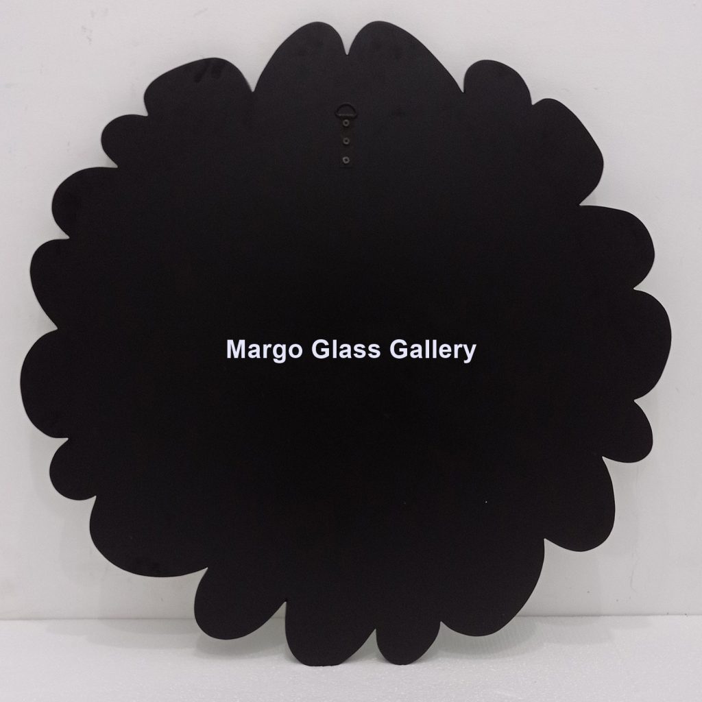 MG 004788 Round Modern Mirror Stone 80 x 80 cm – Classic decorative mirror mirror premium quality glass with ornate frame handcrafted in Indonesia
