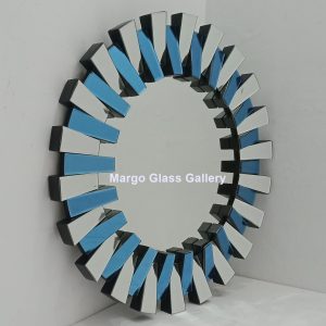 MG 004789 Round Modern Mirror Sunburn Uk 100 cm x 100 cm – Artisan decorative mirror mirror premium quality glass with ornate frame handcrafted in Indonesia