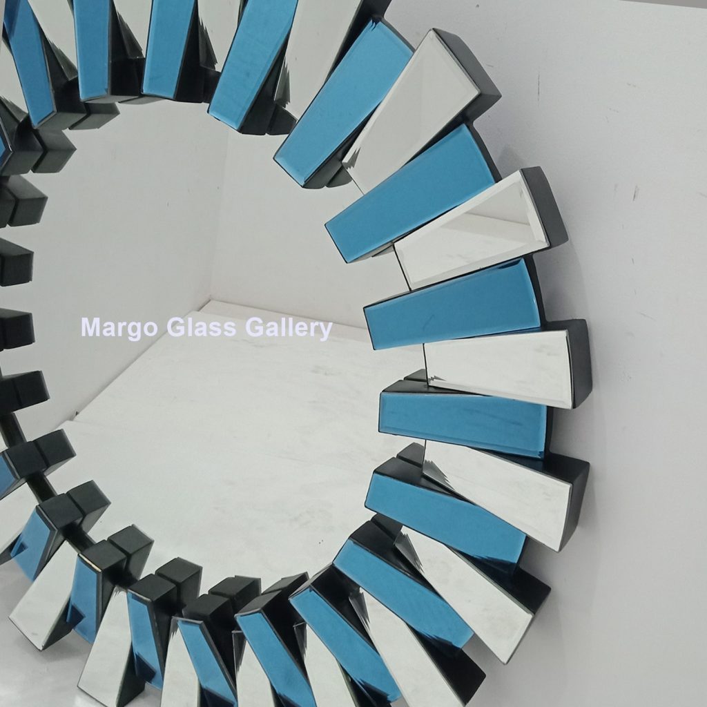 MG 004789 Round Modern Mirror Sunburn Uk 100 cm x 100 cm – Handcrafted decorative mirror mirror premium quality glass with ornate frame handcrafted in Indonesia