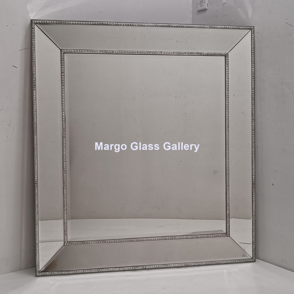 MG 004791 Square Mirror Uk 120 cm x 110 cm List silver – Elegant decorative mirror mirror premium quality glass with ornate frame handcrafted in Indonesia