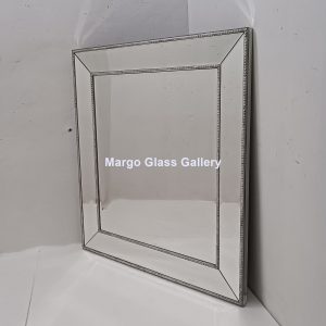 MG 004791 Square Mirror Uk 120 cm x 110 cm List silver – Classic decorative mirror mirror premium quality glass with ornate frame handcrafted in Indonesia