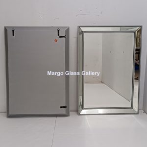 MG 004795 Wall Mirror Baki 100 cm x 70 cm Finishing silver ( – Handcrafted decorative mirror mirror premium quality glass with ornate frame handcrafted in Indonesia