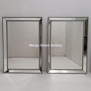 MG 004795 Wall Mirror Baki 100 cm x 70 cm Finishing silver ( – Artisan decorative mirror mirror premium quality glass with ornate frame handcrafted in Indonesia