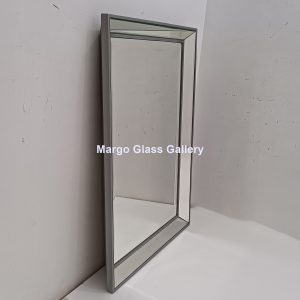 MG 004795 Wall Mirror Baki 100 cm x 70 cm Finishing silver ( – Elegant decorative mirror mirror premium quality glass with ornate frame handcrafted in Indonesia