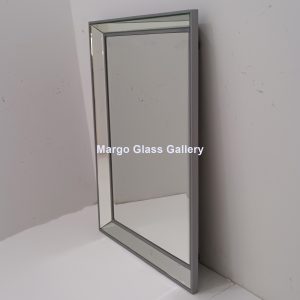 MG 004795 Wall Mirror Baki 100 cm x 70 cm Finishing silver ( – Classic decorative mirror mirror premium quality glass with ornate frame handcrafted in Indonesia
