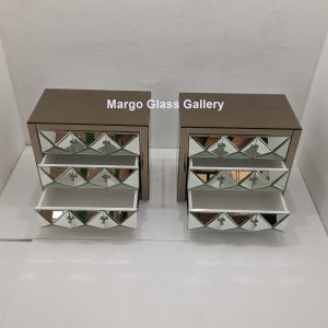 MG 006299 Nakas Brown Silver Uk 75 x45x 65 cm laci Piramid 3D – Premium handcrafted mirror premium quality glass with ornate frame handcrafted in Indonesia