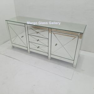 MG 006303 Cabinet Uk 160 cm x 45 cm x 70 cm tengah laci 3 kanan kiri pintu – Classic handcrafted mirror premium quality glass with ornate frame handcrafted in Indonesia
