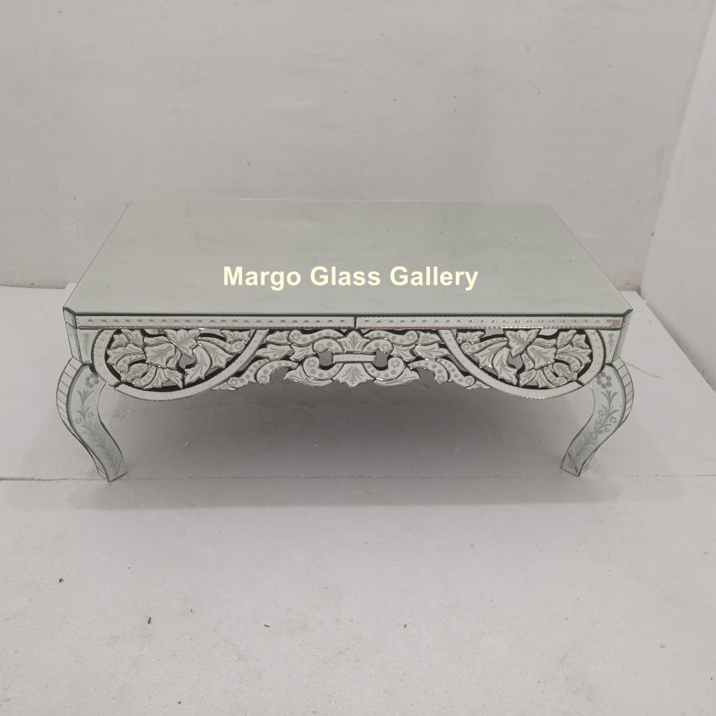 MG 006319 Table Venetian mirror 120 cm x 70 cm x 45 cm – Premium venetian mirror hand-etched glass with ornate frame handcrafted in Indonesia