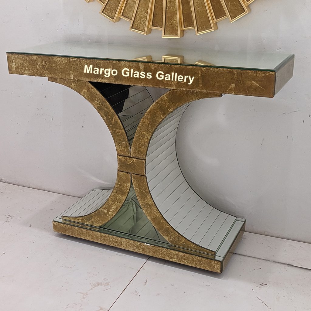 MG 006328 Verre Eglomise Wall Mirror uk 130 cm x 130 cm Table console 120x40x75 – Artisan eglomise mirror silver eglomise glass handcrafted in Indonesia