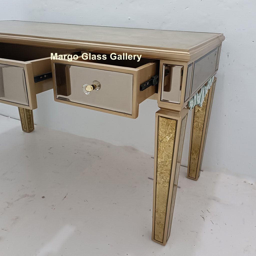 MG 006331 Desk Mirror Table 140 cm x 63 cm x 82 cm – Luxury decorative mirror mirror premium quality glass with ornate frame handcrafted in Indonesia