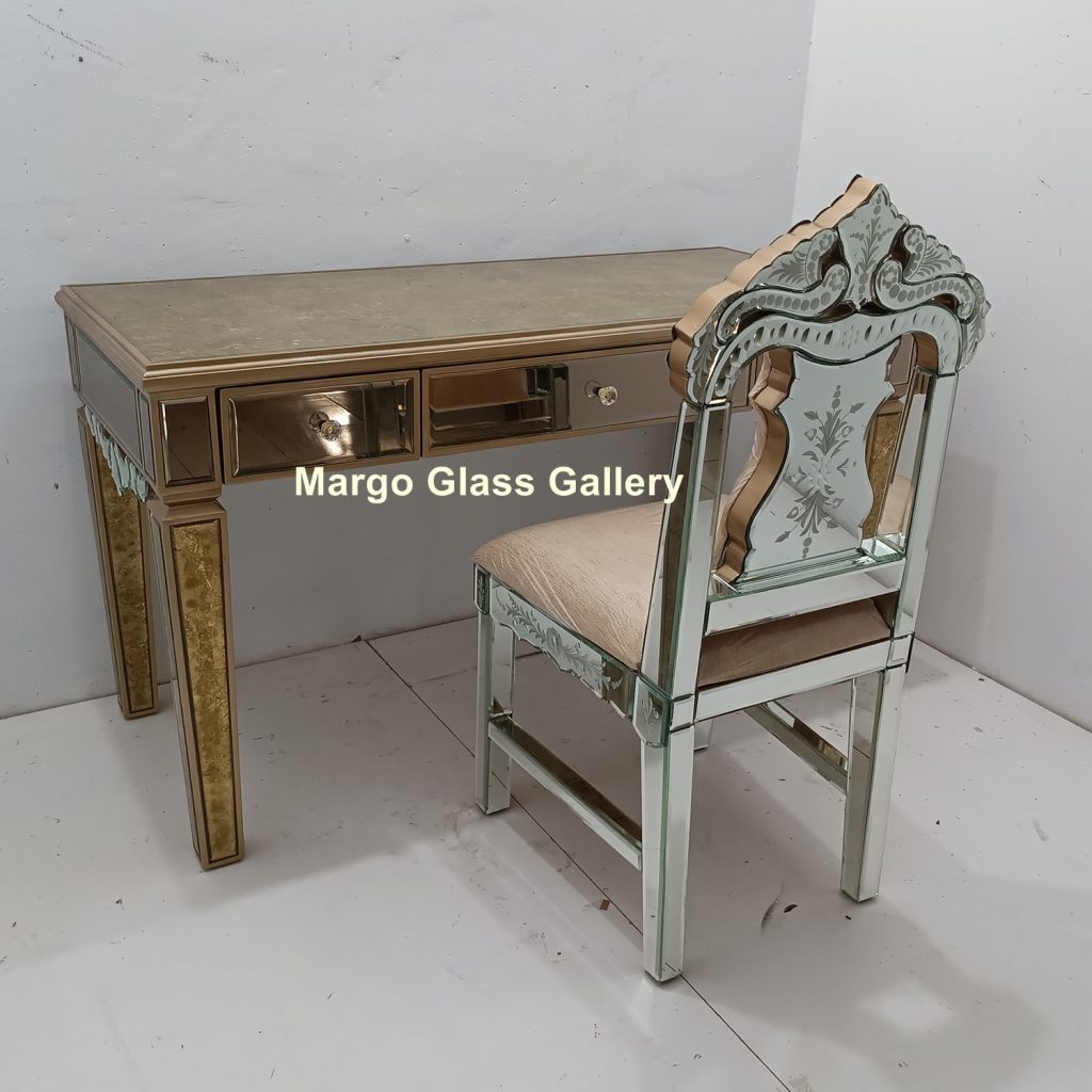 MG 006332 Chair Mirror Set Desk 50 cm x 48 cm x 108 cm – Premium decorative mirror mirror premium quality glass with ornate frame handcrafted in Indonesia