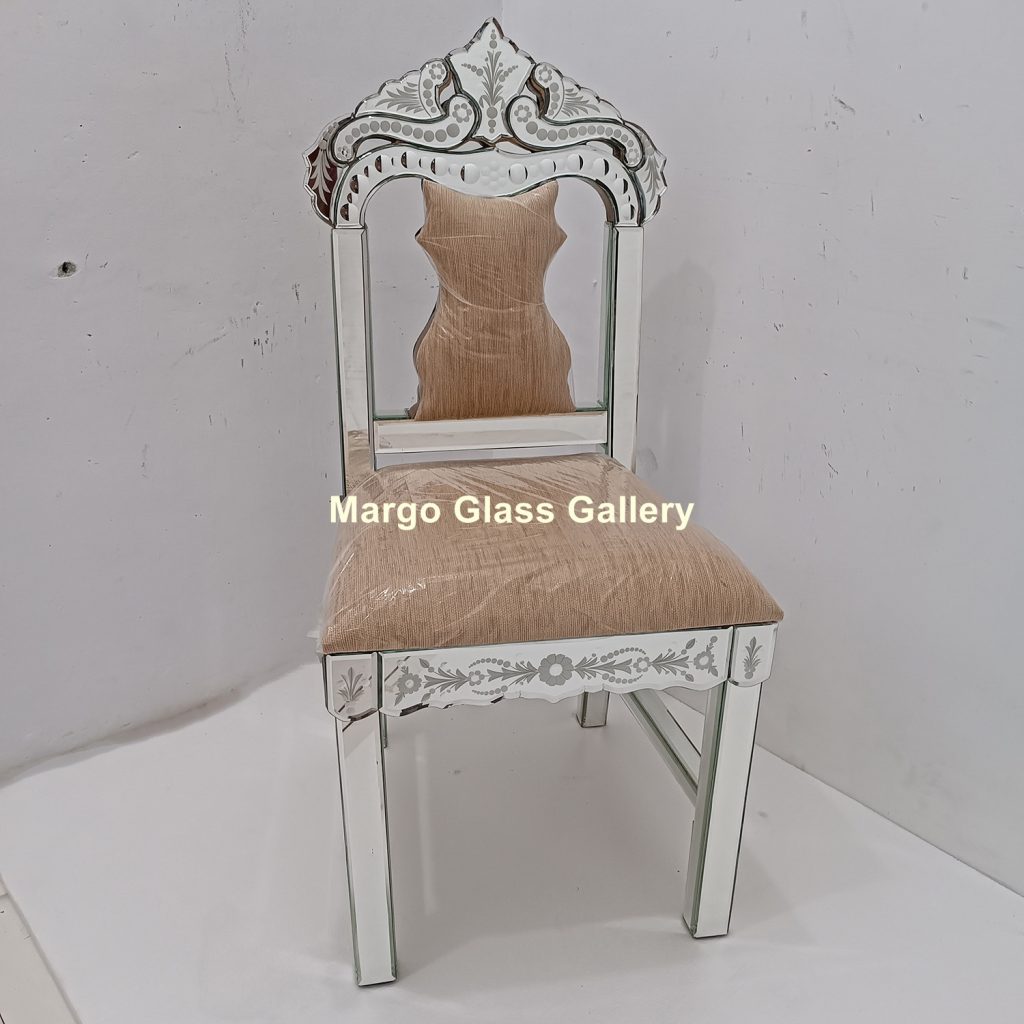 MG 006332 Chair Mirror Set Desk 50 cm x 48 cm x 108 cm – Elegant decorative mirror mirror premium quality glass with ornate frame handcrafted in Indonesia