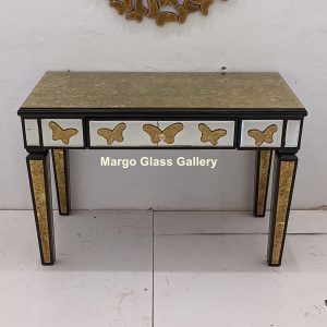 MG 006333 Desk Mirror Table Uk 80 cm x 80 cm Table Uk 100 cm x 50 cm x 75 cm – Classic decorative mirror mirror premium quality glass with ornate frame handcrafted in Indonesia