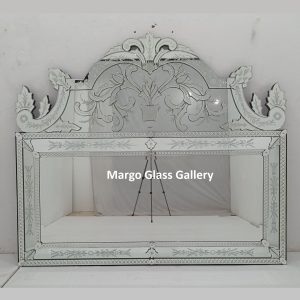 MG 080099 Venetian Mirror Large Uk 180 cm x 150 cm – Handcrafted venetian mirror hand-etched glass with ornate frame handcrafted in Indonesia