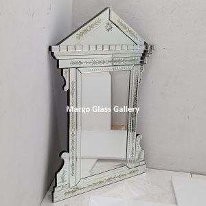 MG 080100 Venetian Mirror overall 121 cm x 80 cm – Premium venetian mirror hand-etched glass with ornate frame handcrafted in Indonesia