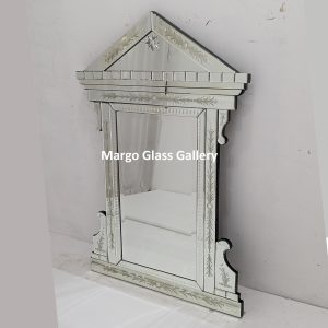 MG 080100 Venetian Mirror overall 121 cm x 80 cm – Artisan venetian mirror hand-etched glass with ornate frame handcrafted in Indonesia