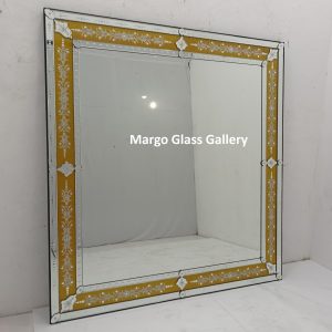 MG 080103 Venetian Wall Mirror List Gold Uk 160 cm x 151 cm – Artisan venetian mirror hand-etched glass with ornate frame handcrafted in Indonesia